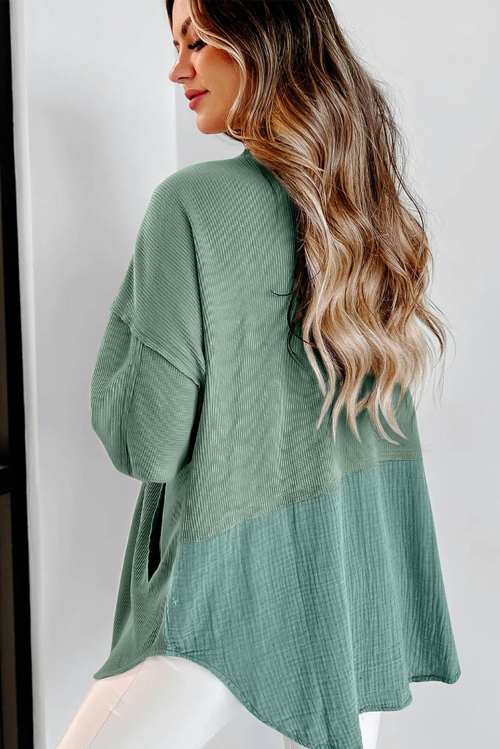Drune | Langes Hemd Aus Cord Baumwolle und Polyester Lässiger Stil