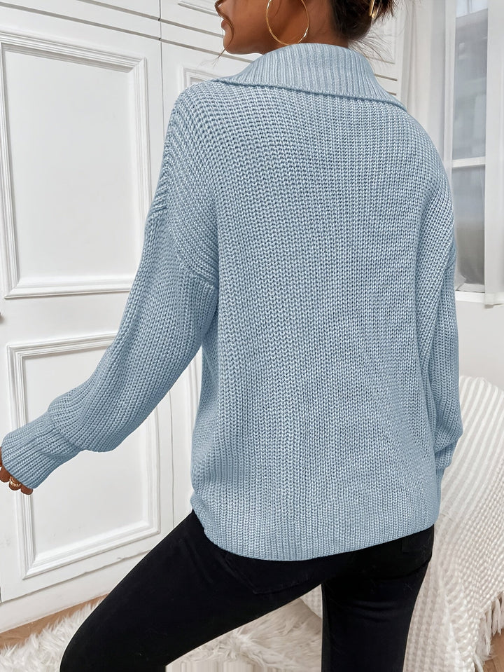Drune | Lässiger Fleecepullover mit Reißverschluss Damen