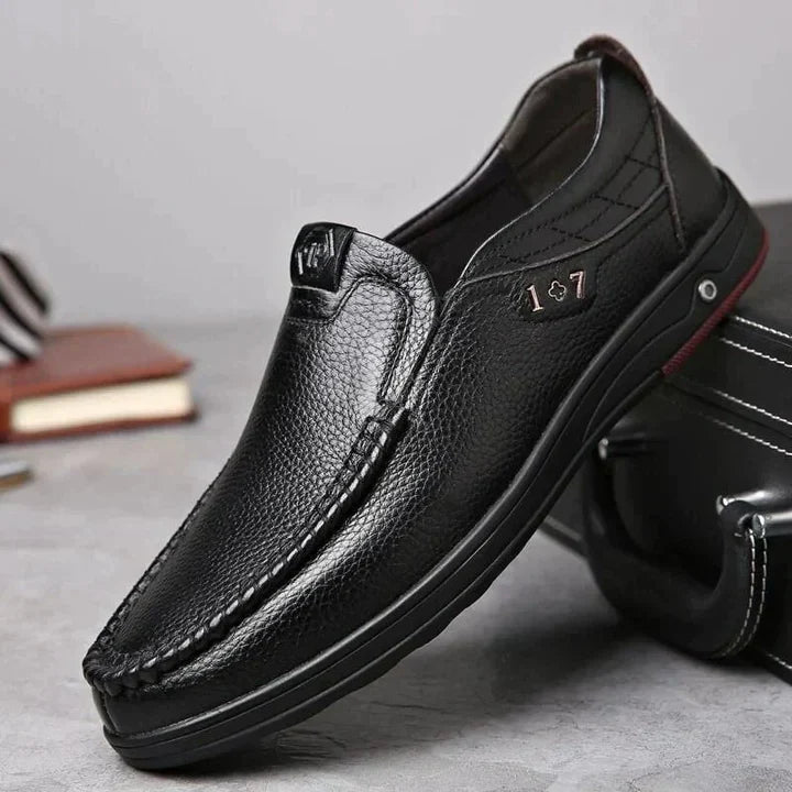 Herren Echtleder Schlupfschuhe Drune