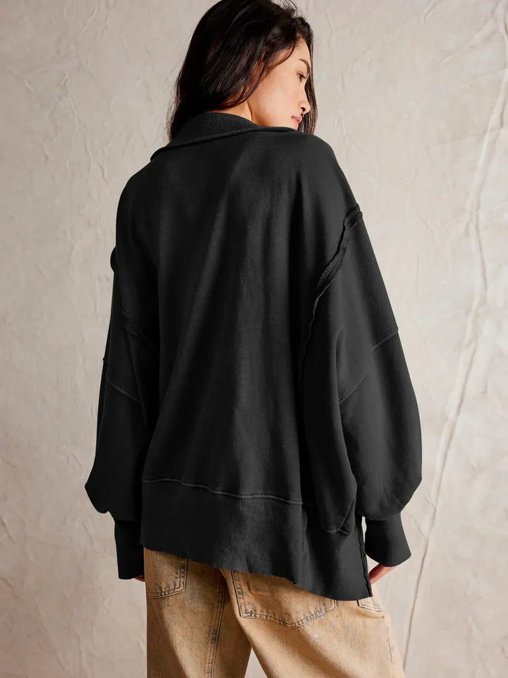 Drune - Lässiges Sweatshirt Mit Knöpfen Und Lampenärmeln