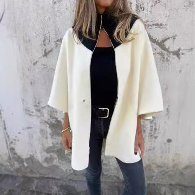 Drune | Stylish two-tone long jacket for elegant layered looks