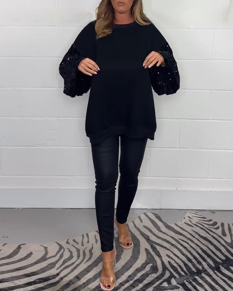 Drune | Pullover Sweatshirt mit Rundhalsausschnitt und Langen Ärmeln