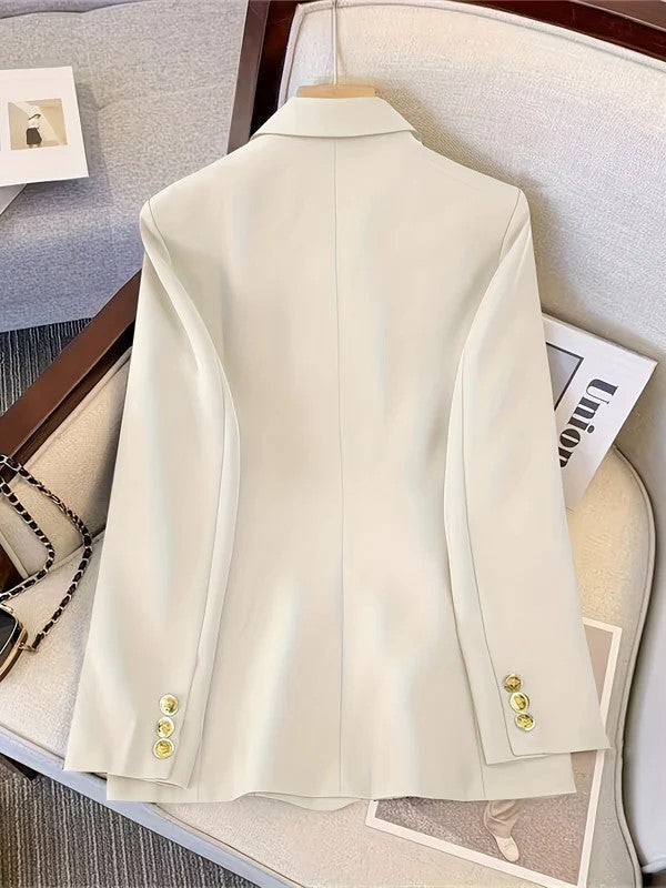 Drune | Eleganter Business Slim Blazer mit goldenen Knöpfen Ideal für alle Jahreszeiten