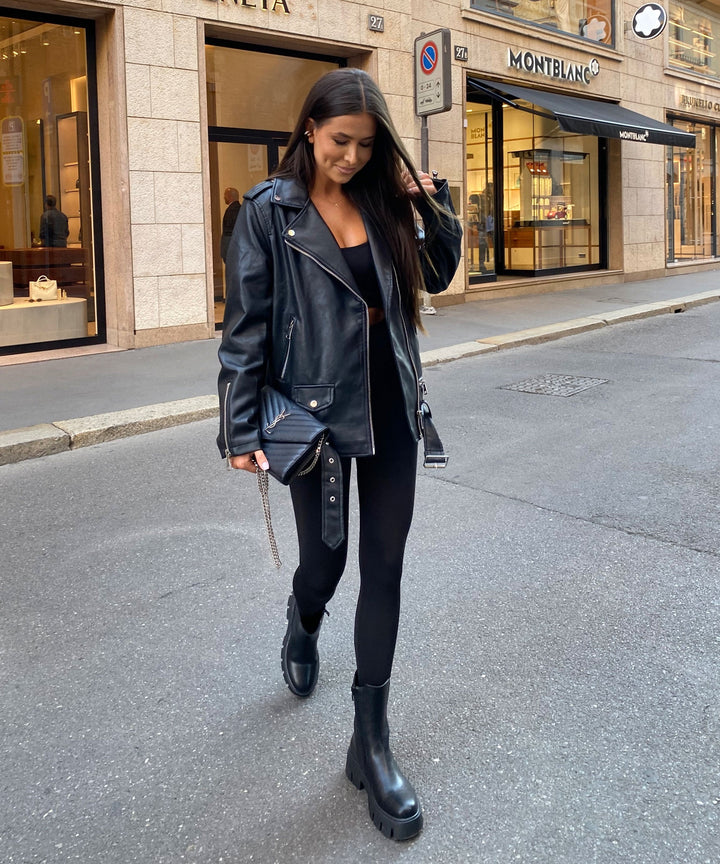 Drune | Klassische Lederjacke für Damen, edel & vielseitig