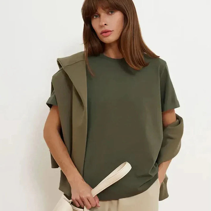 Drune | Damen-T-Shirt Aus 100% Baumwolle
