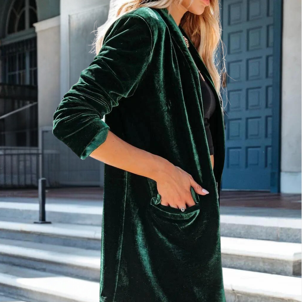 Drune | Unformal Weiche Samtjacke für Damen, Perfekt für den Herbst