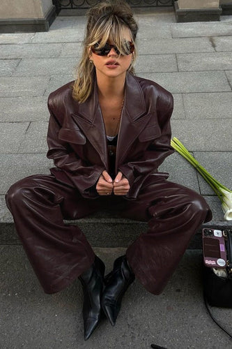 Drune | Spitzenreversjacke Leder Set