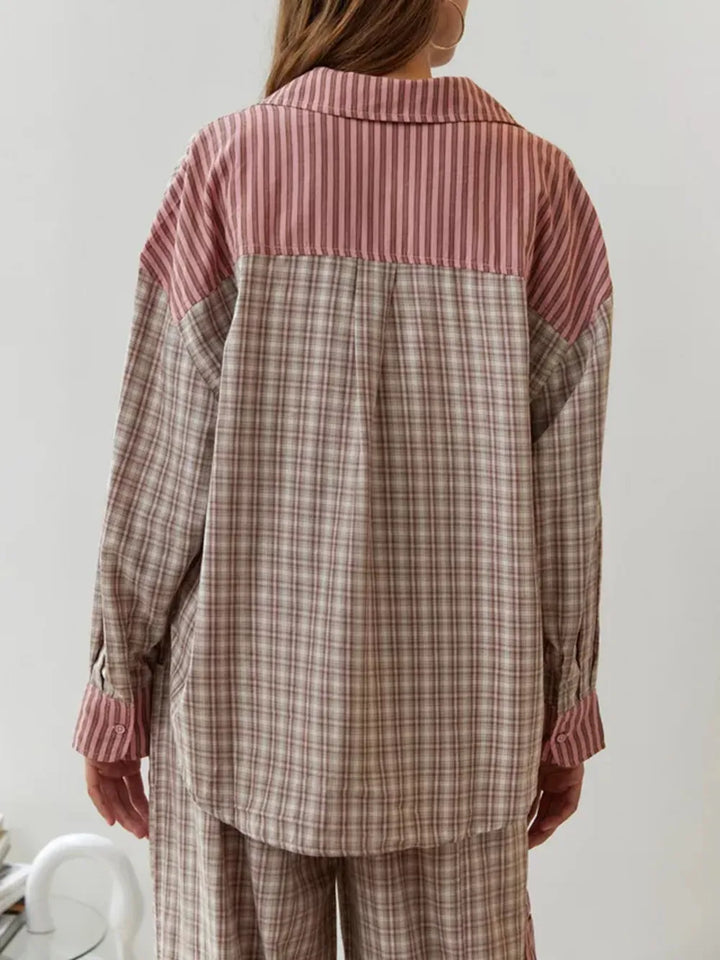 Drune | teilige lässige Pyjama-Set - entspannte Damen Schlafmode