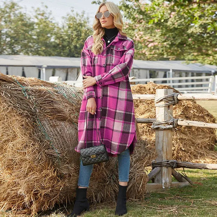 Drune | Longline Karierter Jacke