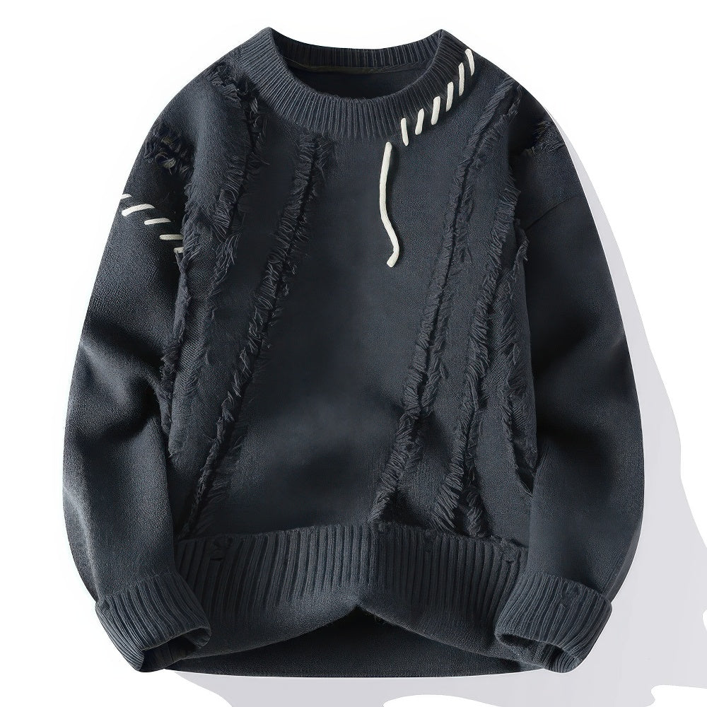 Drune | Unisex-Pullover mit Rollkragen im Patchwork-Stil
