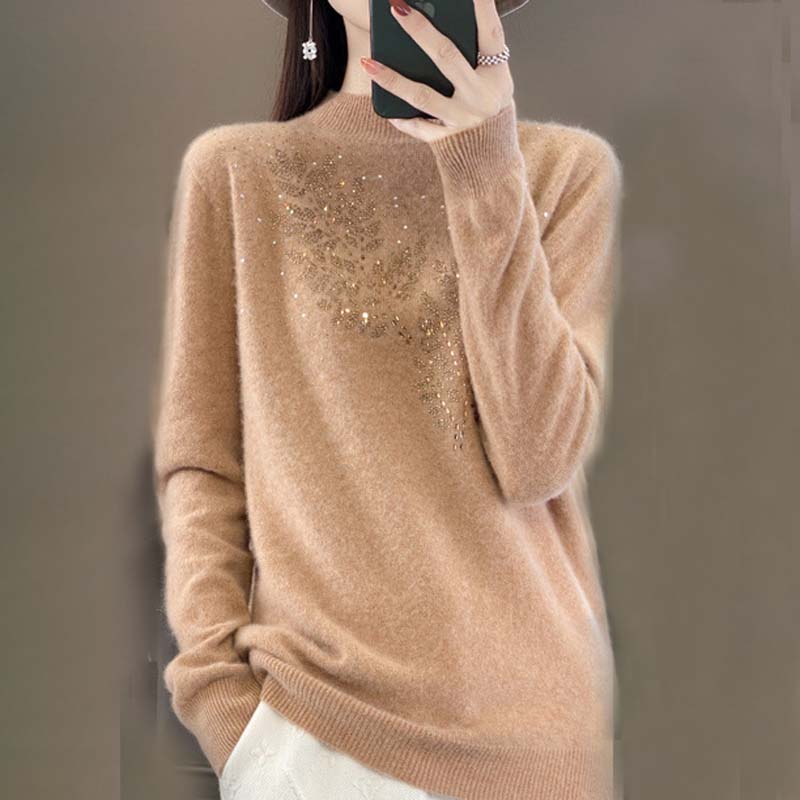 Drune | Strickpullover Mit Zartem Blättermuster
