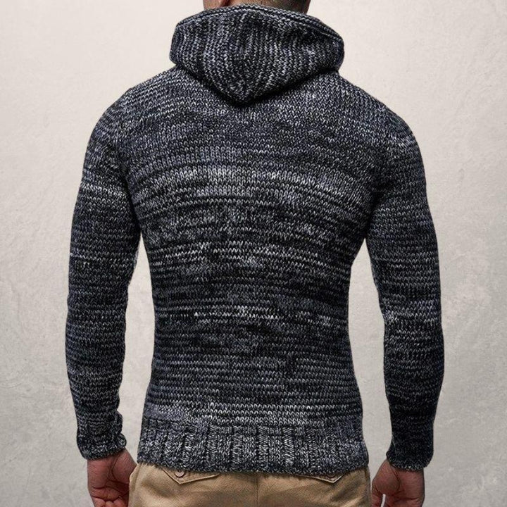 Drune | Wool Kabelstrick Kapuzenpullover Slim Passform Pullover