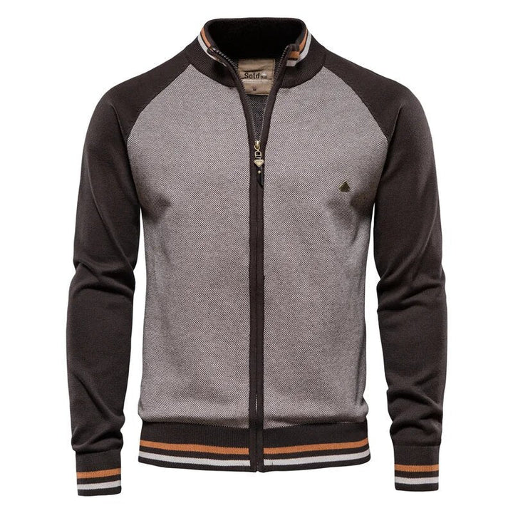 Drune | Warme und lässige College-Strickjacke