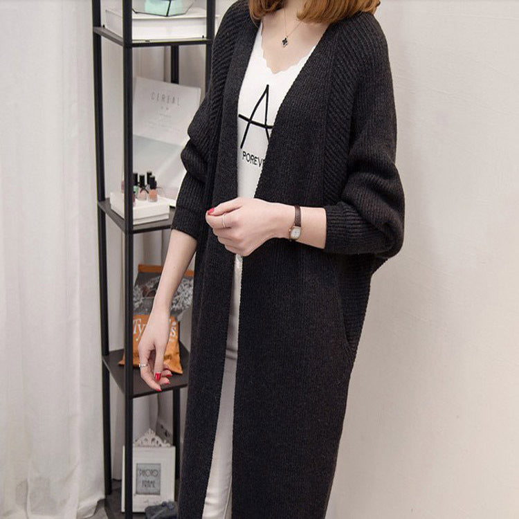 Damen Lässige Strickjacke mit tiefem V-Ausschnitt und weit geschnittenem Design Drune