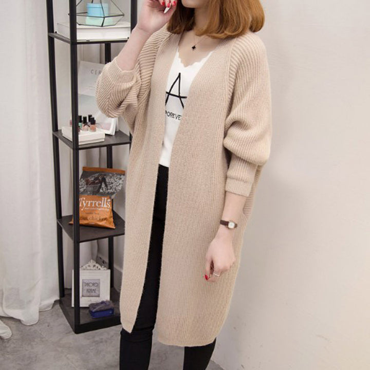 Damen Lässige Strickjacke mit tiefem V-Ausschnitt und weit geschnittenem Design Drune
