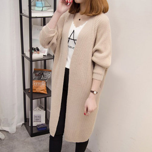 Damen Lässige Strickjacke mit tiefem V-Ausschnitt und weit geschnittenem Design Drune