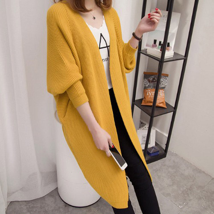 Damen Lässige Strickjacke mit tiefem V-Ausschnitt und weit geschnittenem Design Drune