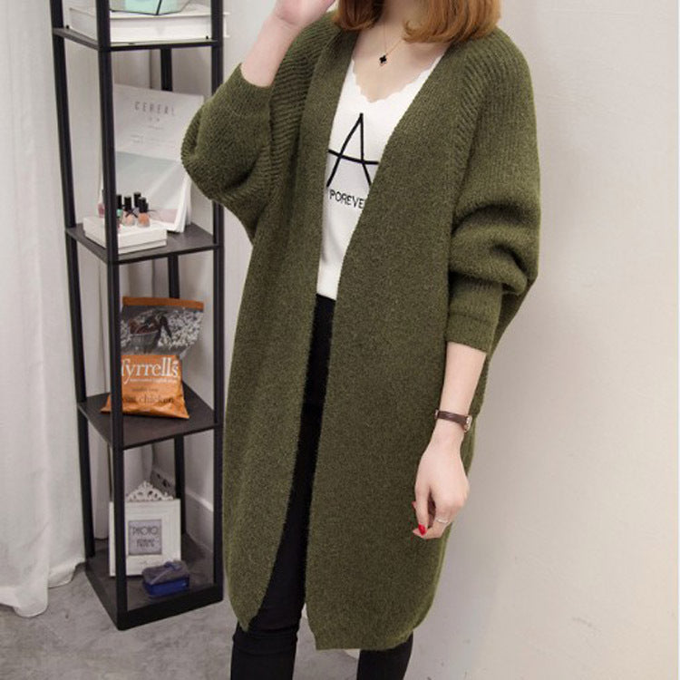 Damen Lässige Strickjacke mit tiefem V-Ausschnitt und weit geschnittenem Design Drune