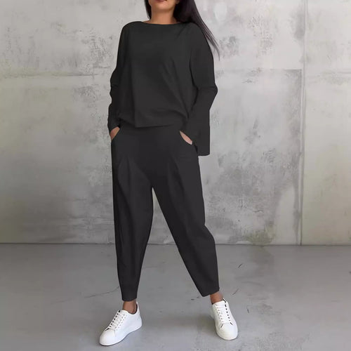 Drune | Hosenanzug Mit Langen Ärmeln Für Frauen, Unregelmäßiges Design