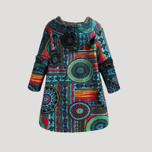 Drune | Damen Kapuzen Kunstfell Lange Winterjacke