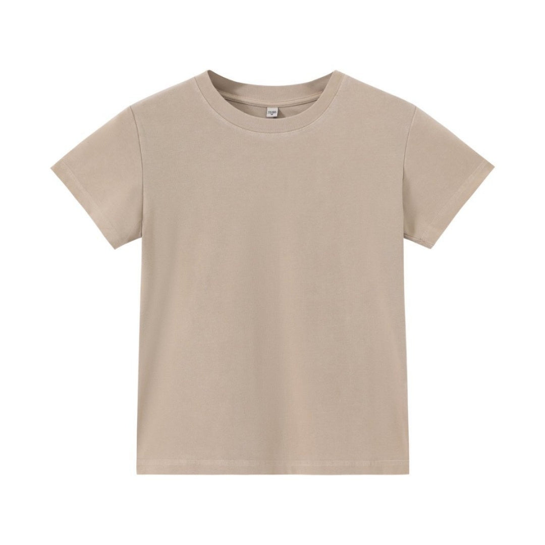 Drune | Schillerndes altes kurzes T-Shirt mit Färbung
