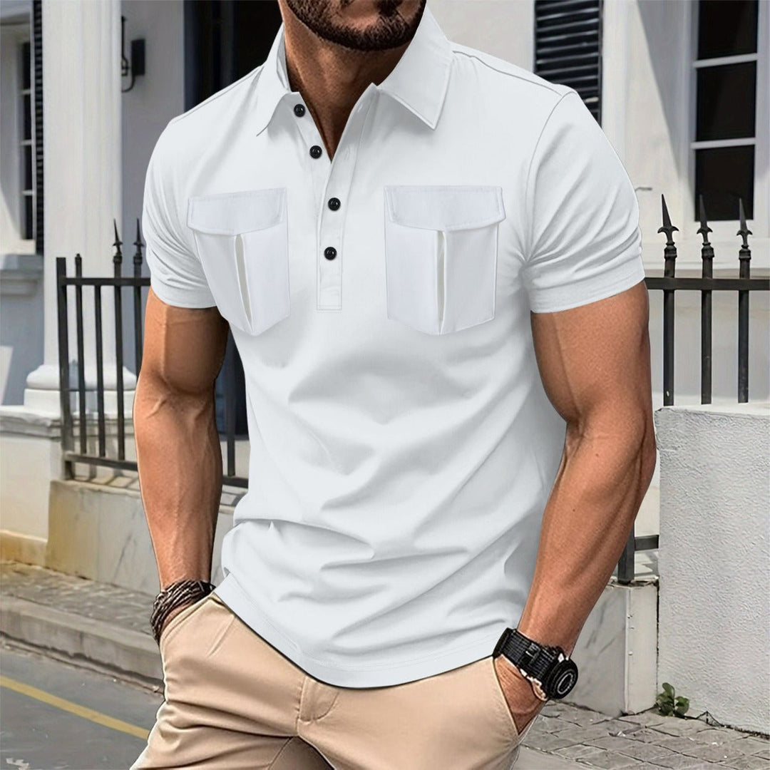 Drune | Poloshirt mit Doppeltasche und Revers