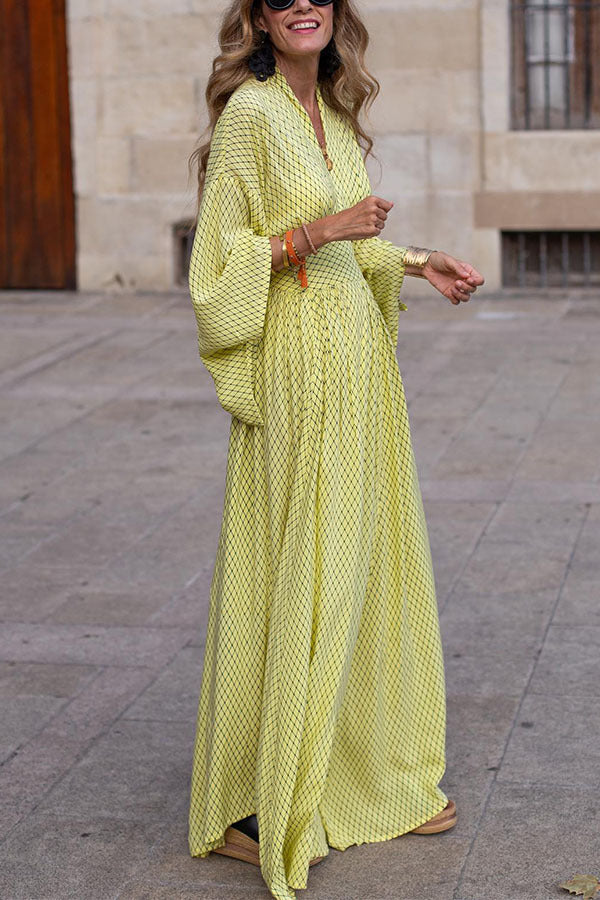 Drune | Elegantes Maxikleid mit Glockenärmeln