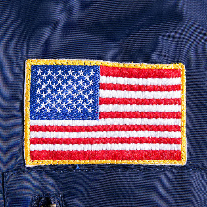 Herren  gestickter Missions-Patch gesteppte Futter Flug-Bomber Drune