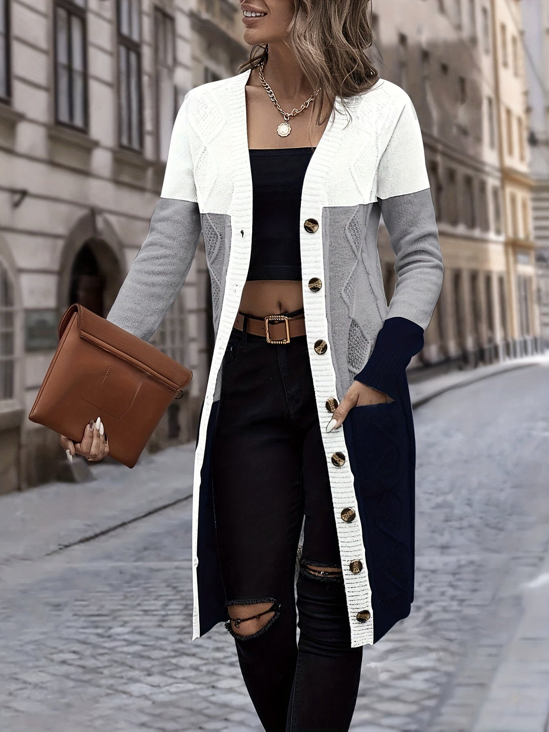 Drune | Vielseitige Strickjacke mit langen Ärmeln