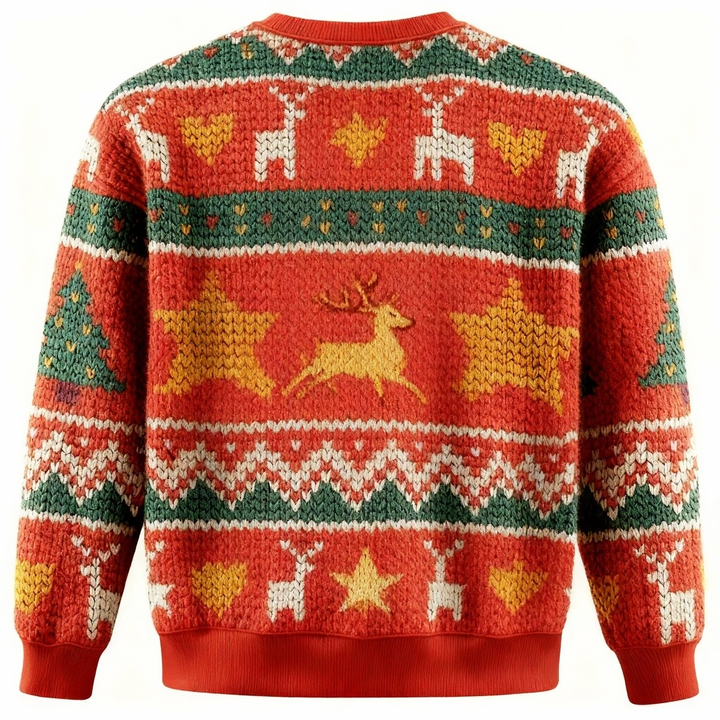 Drune | Weichster Unisex Bunter Weihnachtsmuster Pullover - Hässlicher Feiertags Party Jumper