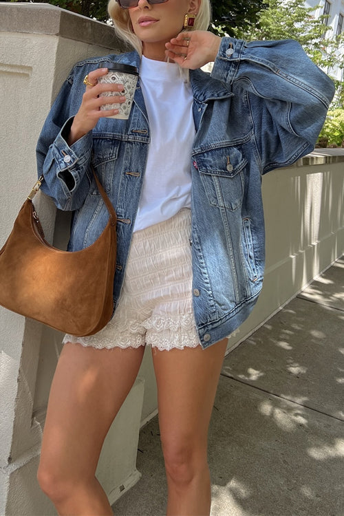 Drune | Button-Down-Taschen-Jeansjacke