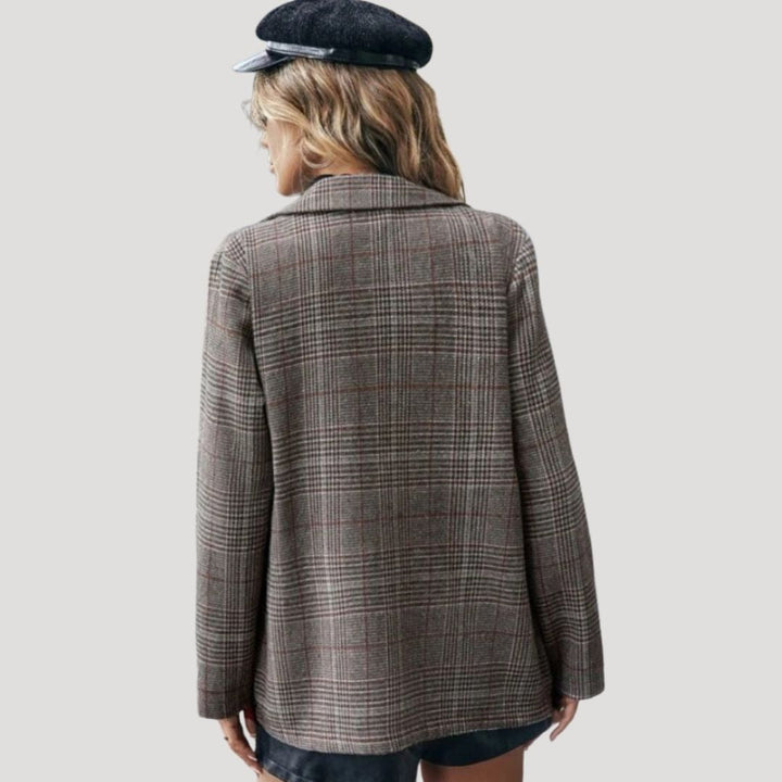Drune | Damen Tailored Check Winter Blazer Wollmix