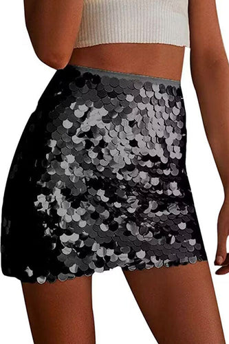 Drune | Rosiedress Elastischer Bund Pailletten Bodycon Minirock