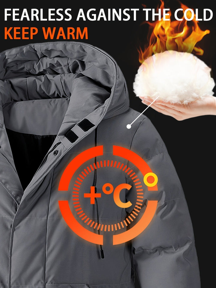 Drune | Fleece-Gefütterte Reißverschluss Vorderseite Winter Jacke Für Herren - Perfekt für Outdoor-Aktivitäten