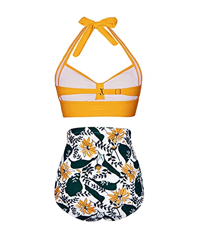 Drune | Rüschentwist 50er Jahre Stil Retro Bademode Hohe Taille Bikini Satz Für Frauen