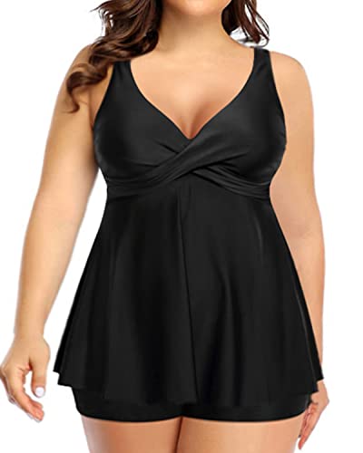 Drune | Plus Size Tankini Badeanzug Bauchkontrolle Badeanzüge Für Frauen