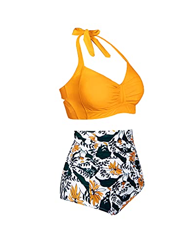 Drune | Rüschentwist 50er Jahre Stil Retro Bademode Hohe Taille Bikini Satz Für Frauen