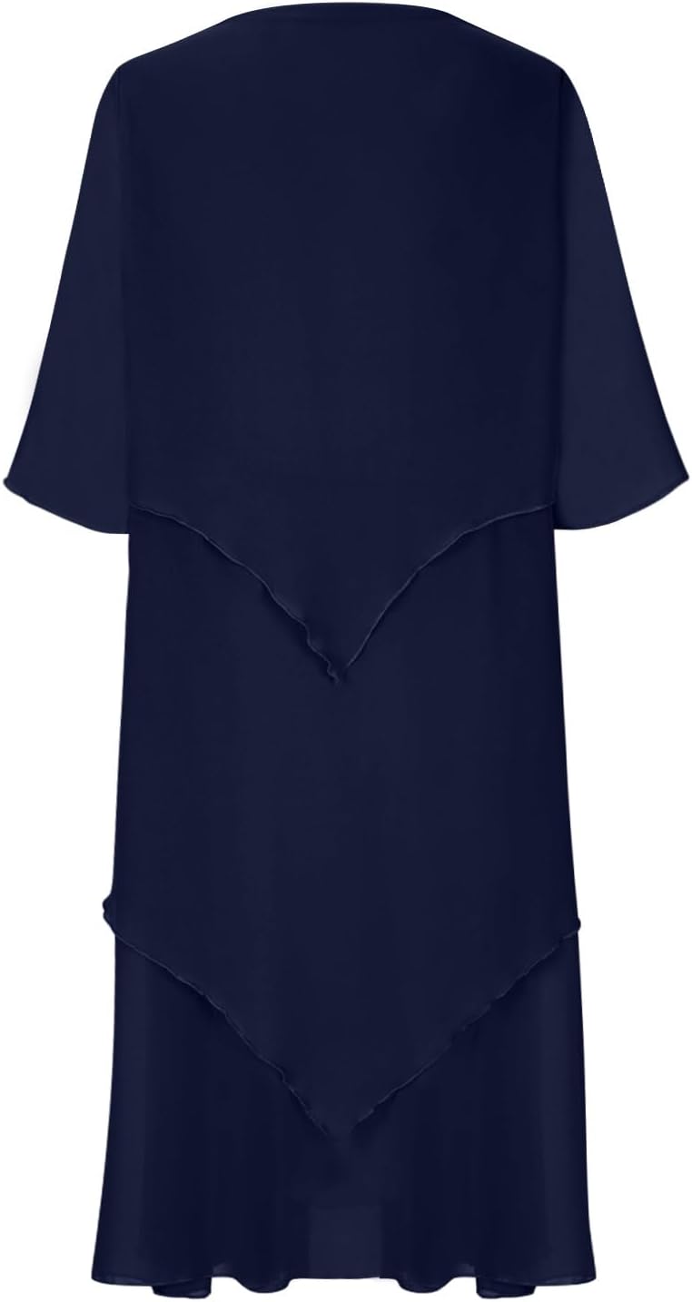 Drune | Elegantes Chiffonkleid mit Lagen-Look