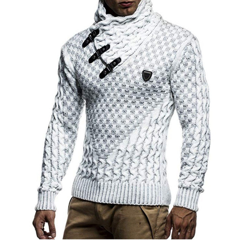Drune | Herren Rollkragenpullover mit Verschluss