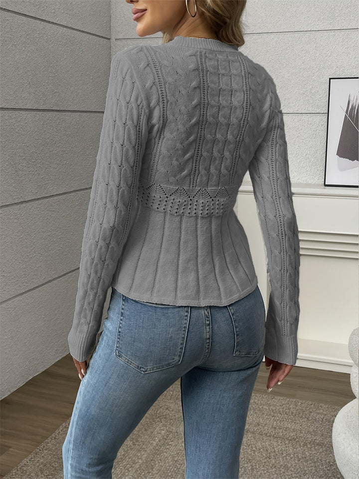 Drune | Gestrickter Damenpullover - Luxus Strickmuster mit bequemem Schnitt