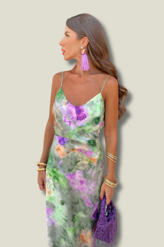 Drune | Elegantes Korsett Maxi Kleid Mit Abnehmbarem Schal