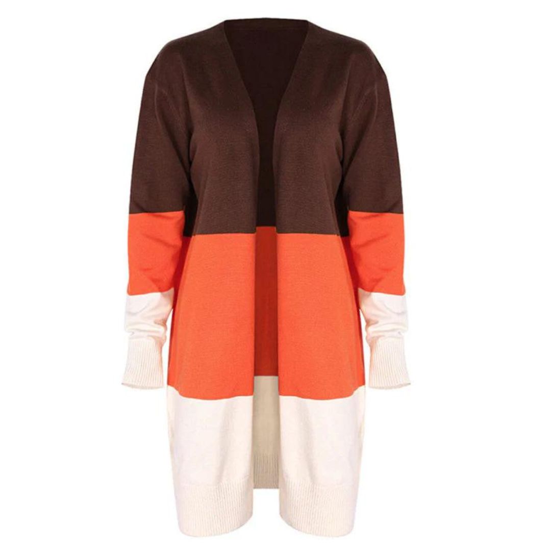 Drune | Strickjacke mit Farbblock und offener Front