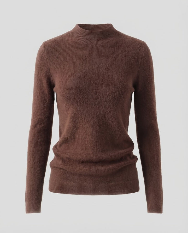 Damen Feiner Kurzrollkragenpullover in Angora‑Optik mit extrafeinem Flauschfinish Drune