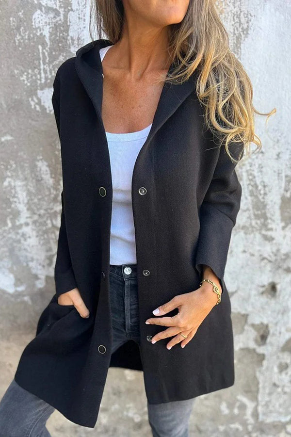 Drune | Freizeitjacke mit Knöpfen und Kapuze