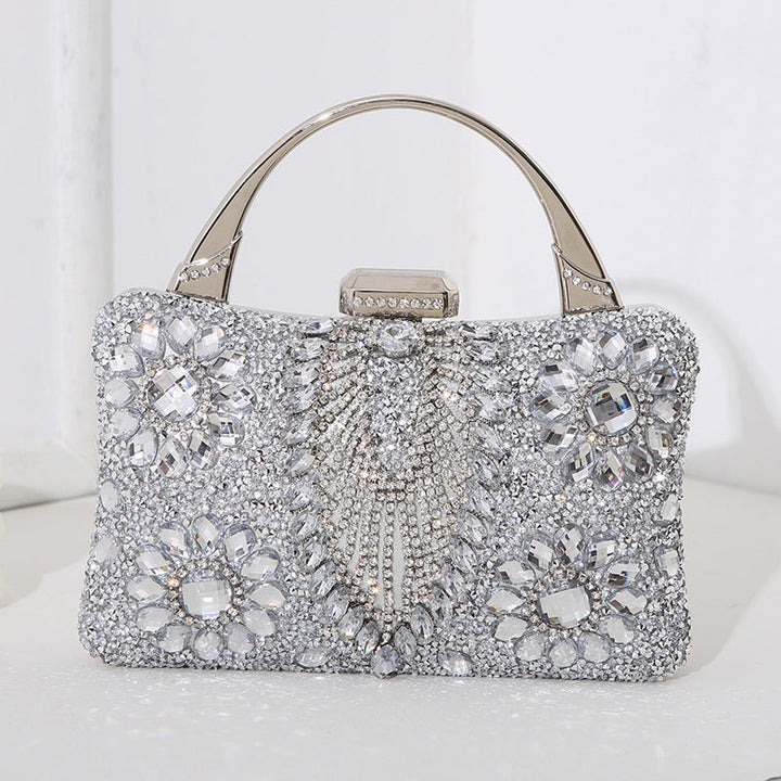 Drune metallische handgefertigte Diamant-inlay-Abendtasche