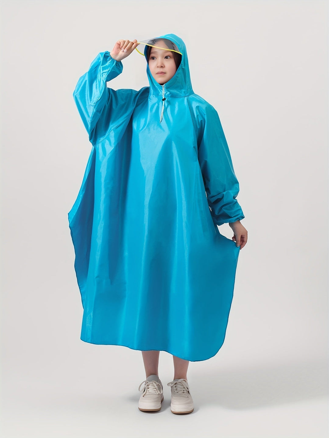 Wasserdichter Unisex-Regenponcho mit Kapuze