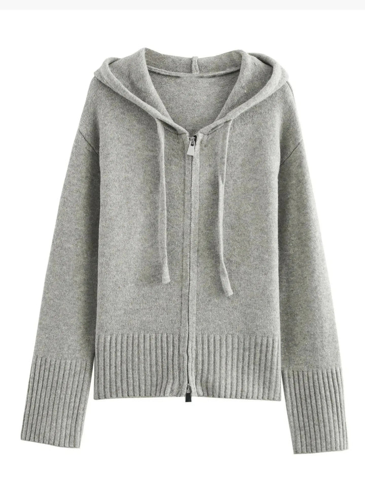 Drune | Strickjacke mit Kapuze und Reißverschluss