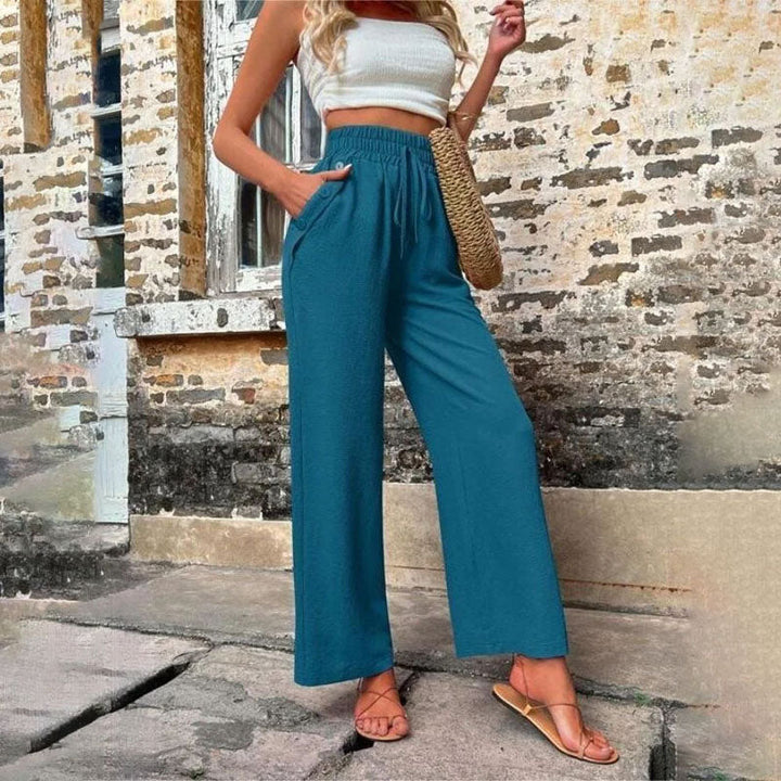 Drune | Farbige Luftige Sommerhosen Damen Mit Weitem Bein Für Frauen