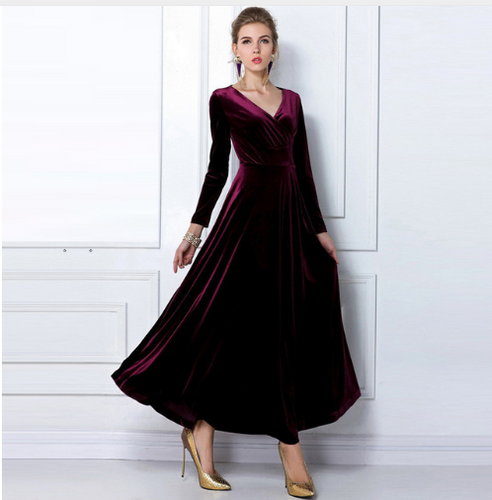 Drune | Glamorous Chic Kleid mit verdicktem V-Ausschnitt