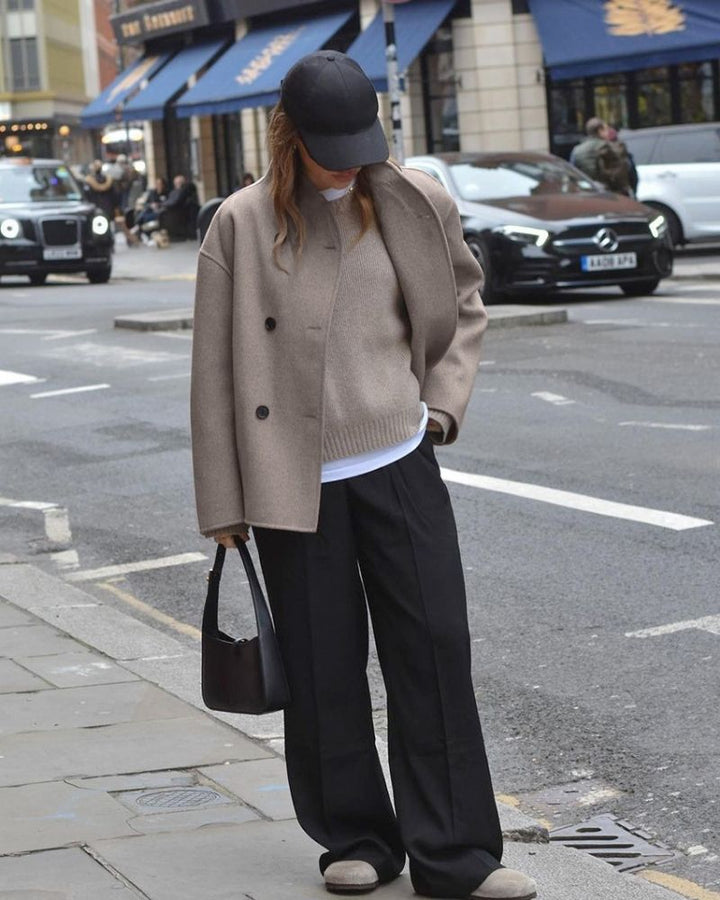 Drune | Doppelreiher Kurze Jacke Minimalistisch Tailliert